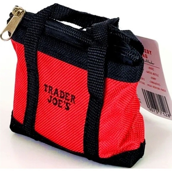 Trader Joe's Handbags - NWT Trader Joe's Micro Tote Bag With Red Grocery Bag Limited Edition